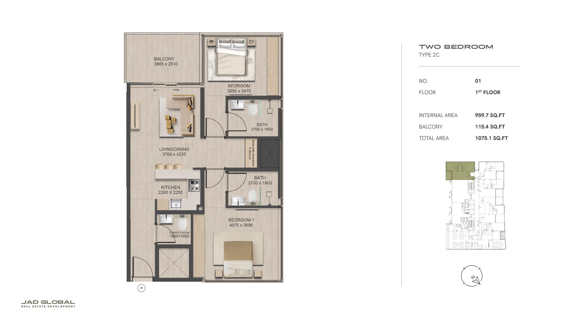2 Bedroom